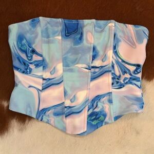 White Fox Marble Corset L